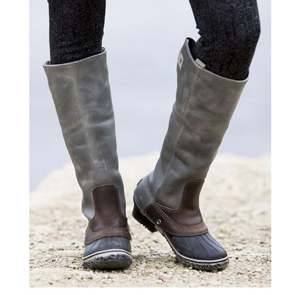 Sorel Women's Slimpack­ Riding Tall Snow Boot Grey